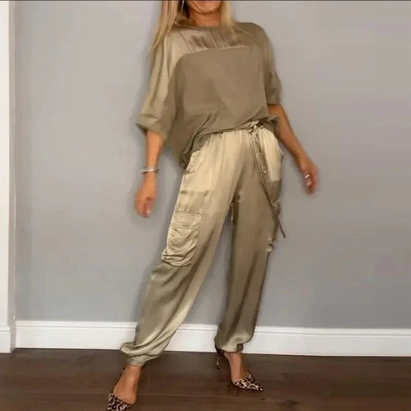 Nijboermode™ Lili - Zijdezachte satijnen set