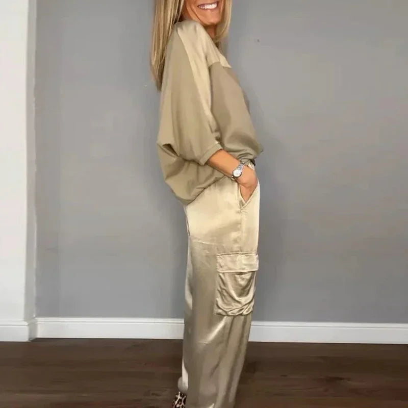 Nijboermode™ Lili - Zijdezachte satijnen set