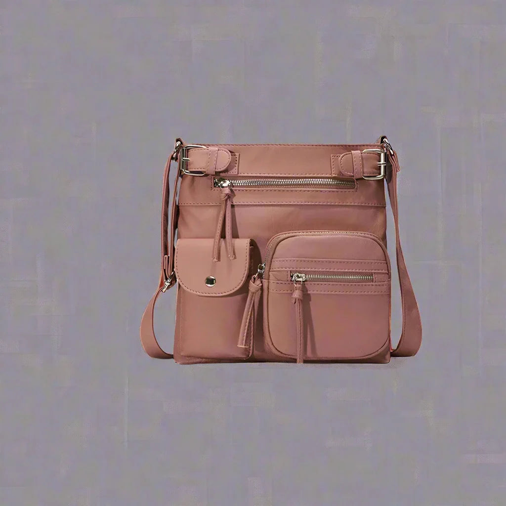 Nijboermode™ Zara | Zacht leren schoudertas met meerdere vakken