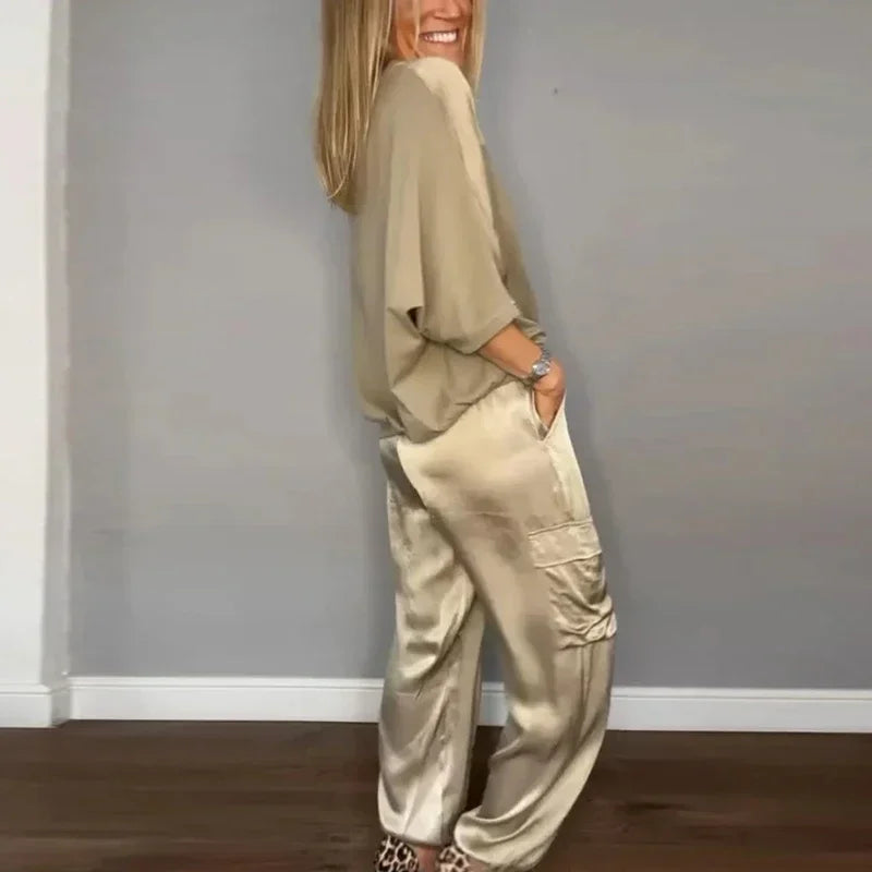 Nijboermode™ Lili - Zijdezachte satijnen set