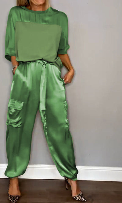 Nijboermode™ Lili - Zijdezachte satijnen set